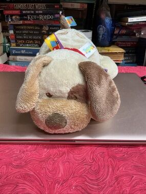 Taggies Plush Brown & Cream Dog Plush Toy - Soft Puppy Stuffed Animal